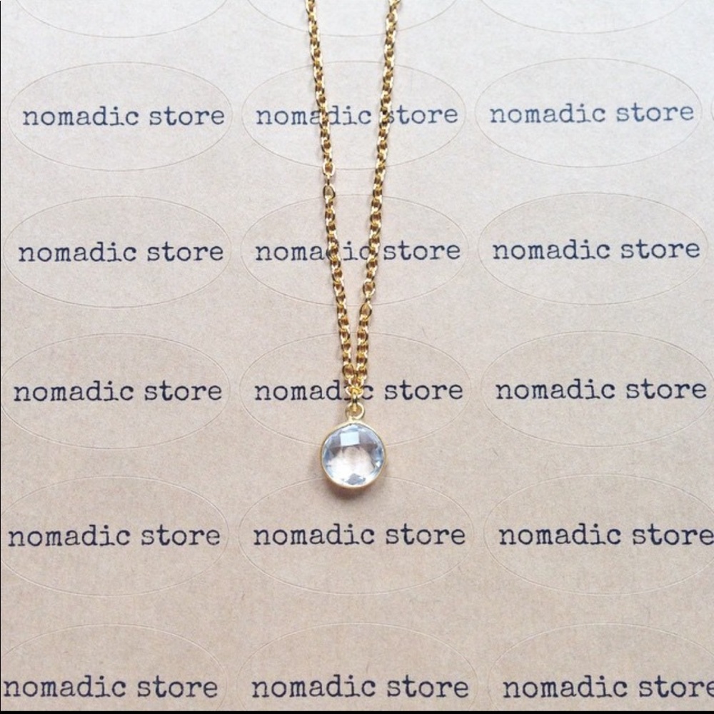 NWOT Nomadic Store Gold Drop Choker - Quartz